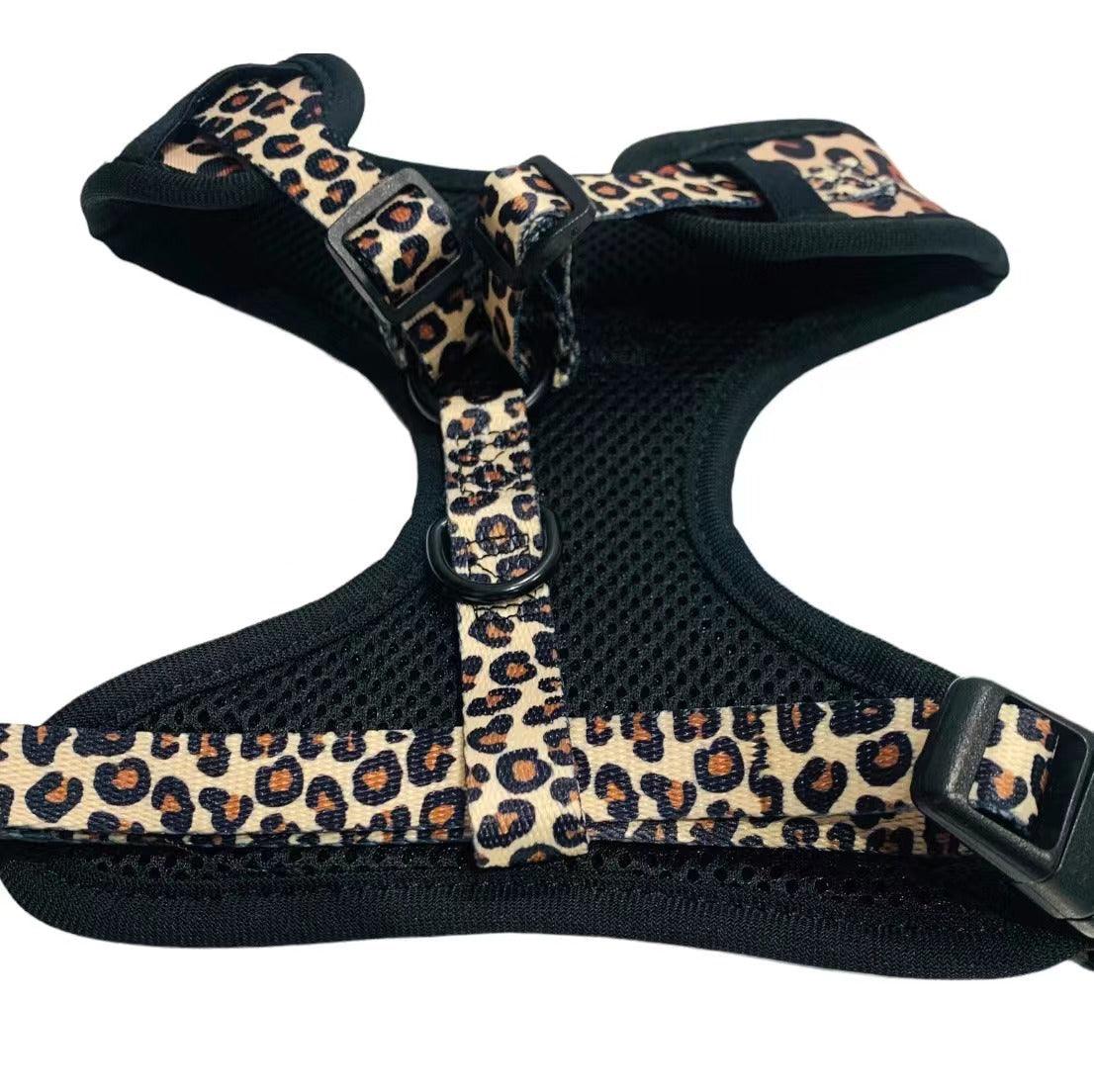 Adjustable Dog Harness – Leopard Print | Boost Your Soul