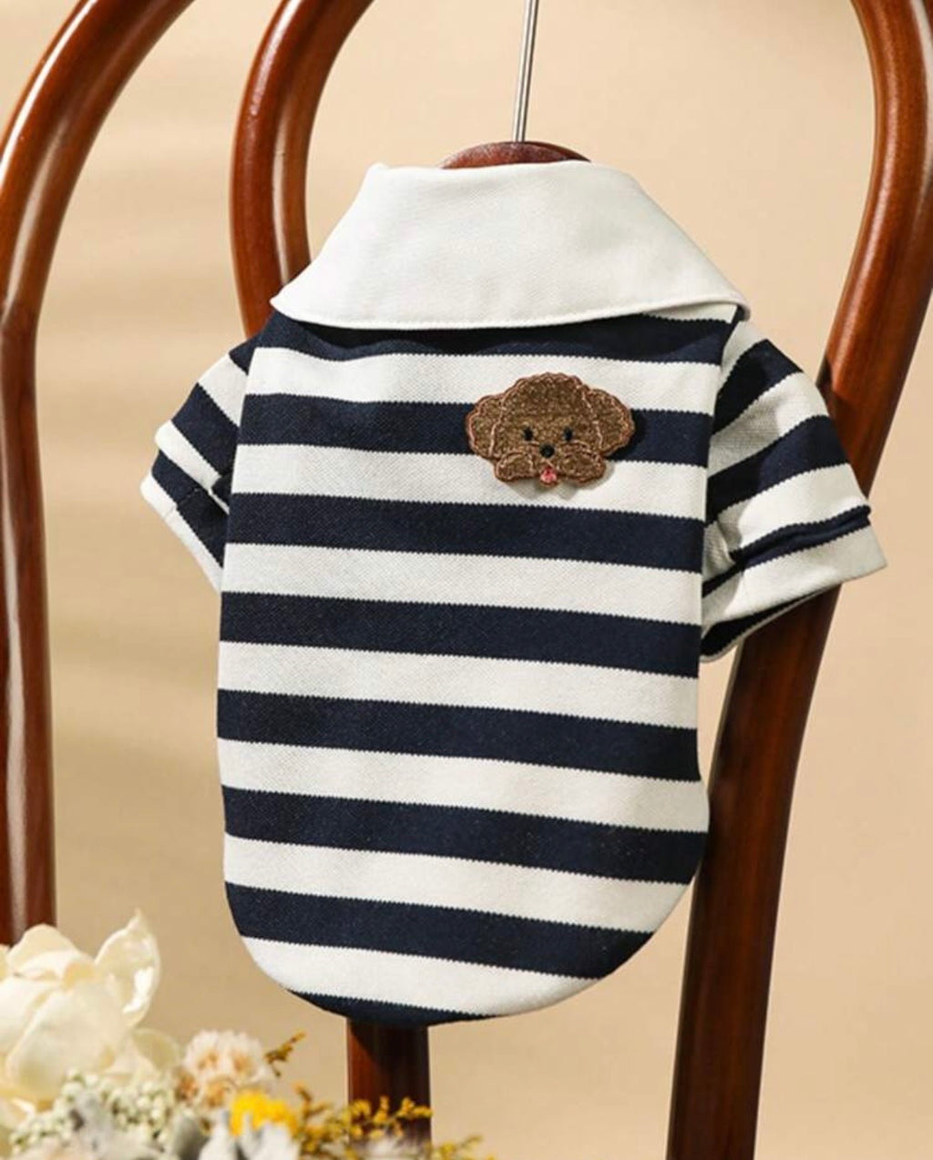 Dog & Cat Polo Shirt | Blue Stripe Pet Top | Boost Your Soul